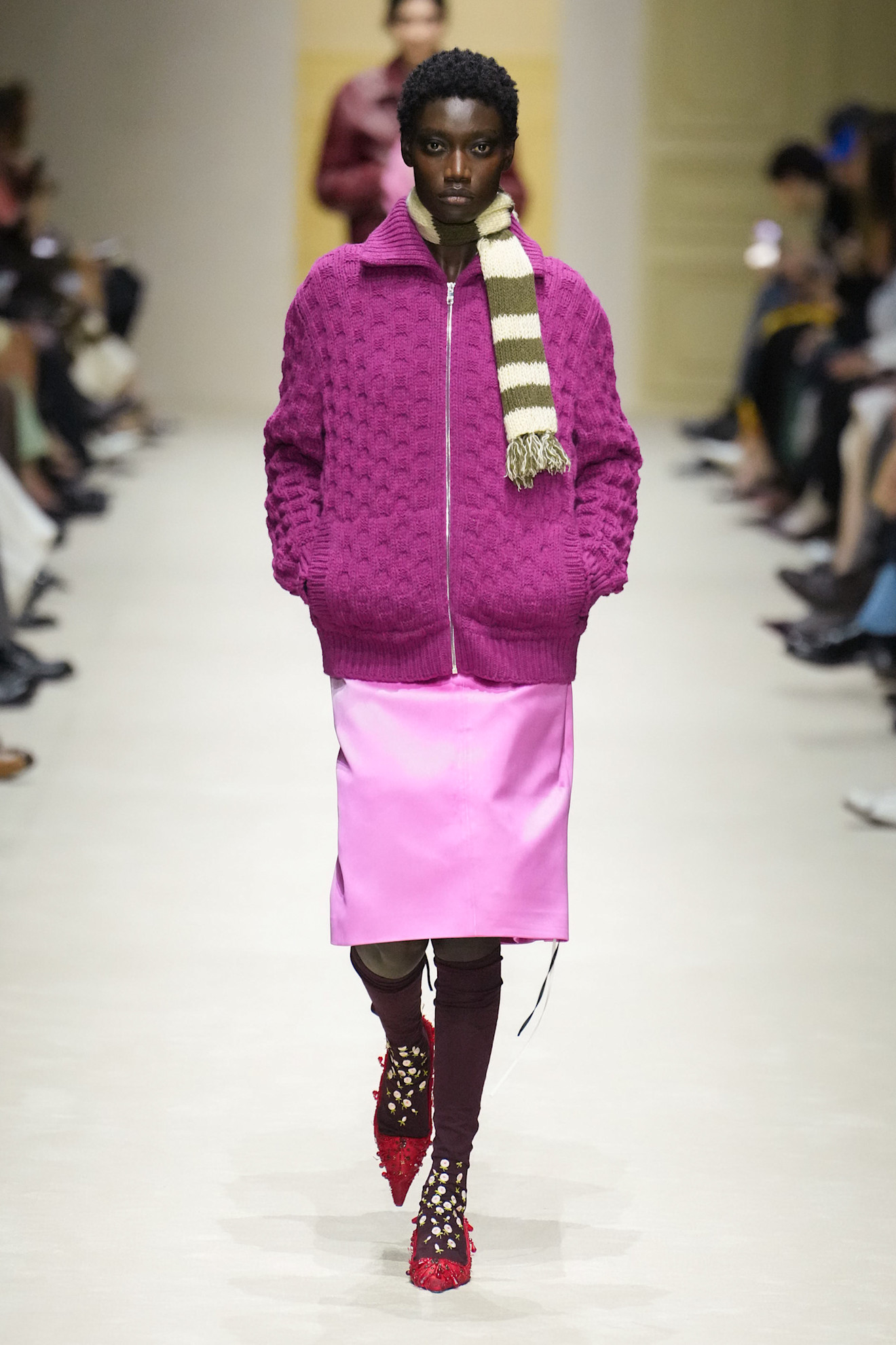 A runway look from the Prada Fall 2026 collection
