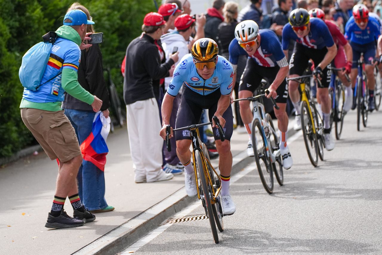 Remco Evenepoel on the attack at the World Championships