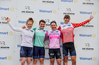 Jersey winners of the women's pro race at the 2022 Joe Martin Stage Race