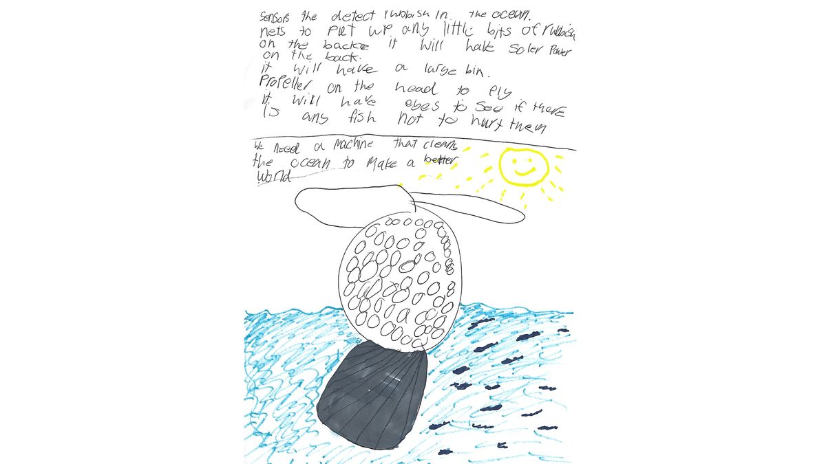 Olly the Ocean Organiser has loads of eyes to make sure it doesn't hurt marine life