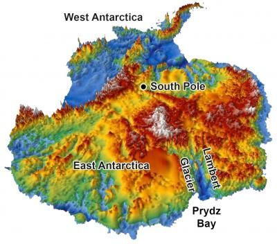 Antarctica 3D map