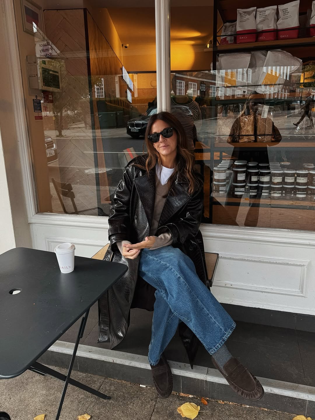 woman wearing brown loafer trend