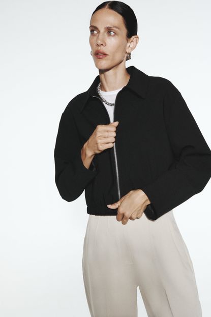 Zara Shirt Style Bomber Jacket