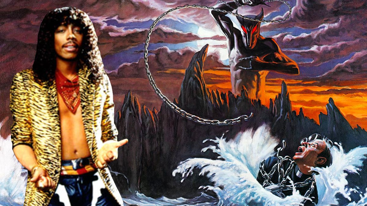 Dio&#039;s Holy Diver album artwork and a cut-out of Rick James