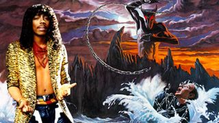 Dio's Holy Diver album artwork and a cut-out of Rick James