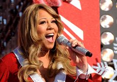 Mariah Carey sings at the Disney Christmas Parade