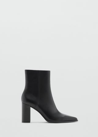 Pointed Heel Ankle Boot