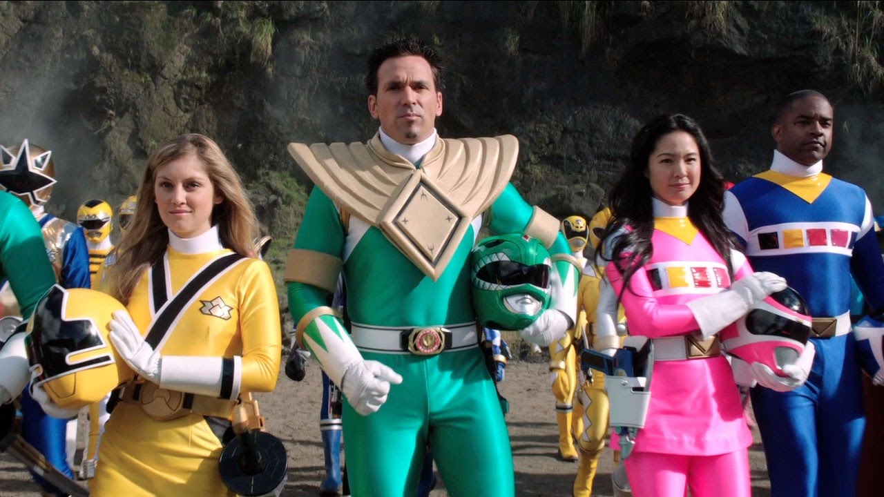 Jason David Frank with other rangers