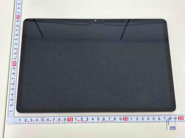 A leaked image of the Galaxy Tab S12 Plus in the Safety Korea database, displaying its thick bezels.