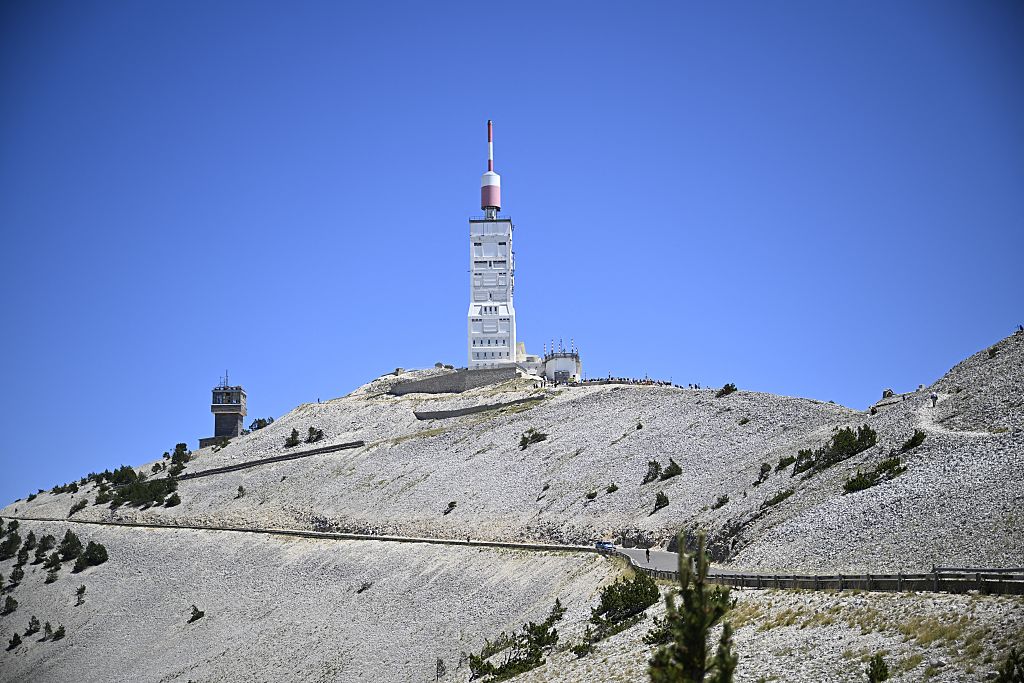 The top of the Mont Ventoux pictured during stage 16 of the 2025 Tour de France cycling race, from Montpellier to Mont Ventoux (172 km), on Tuesday 22 July 2025 in France. The 112th edition of the Tour de France starts on Saturday 5 July in Lille, France, and will finish in Paris, France on the 27th of July. BELGA PHOTO JASPER JACOBS (Photo by JASPER JACOBS / BELGA MAG / Belga via AFP)