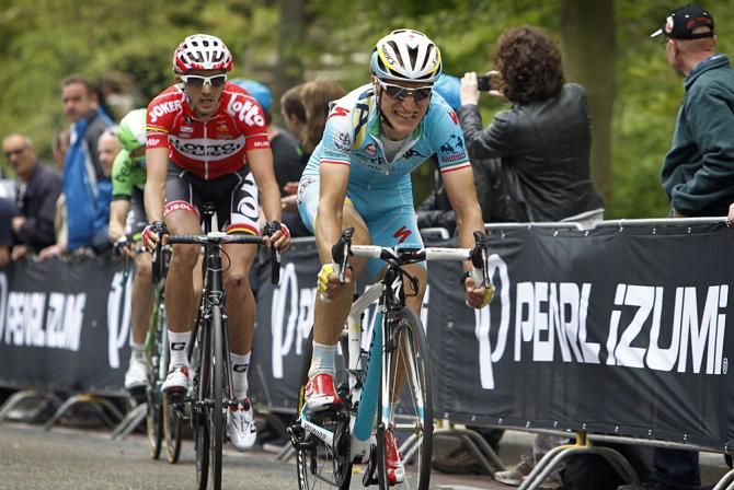 Enrico Gasparotto (Astana) in the finale of the Amstel Gold Race