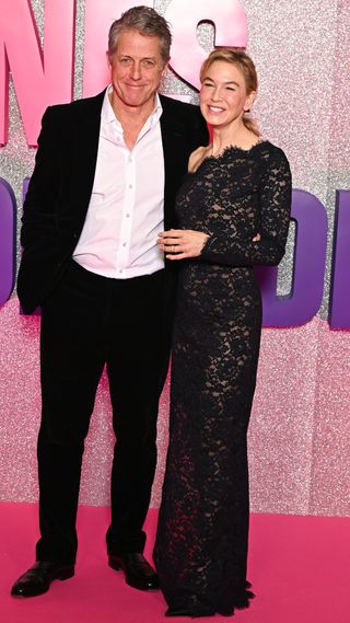 Hugh Grant and Renée Zellweger attend the ""Bridget Jones: Mad About The Boy" - Bridget Jones : Folle De Lui" Premiere on January 27, 2025 in Paris