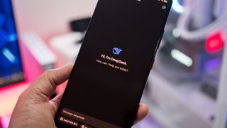 In-hand view of DeepSeek AI Assistant running on Nubia Z70 Ultra