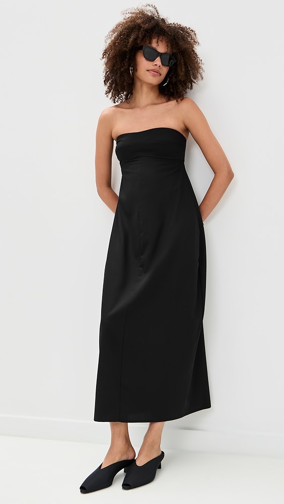 St. Agni Wool Strapless Cocoon Dress