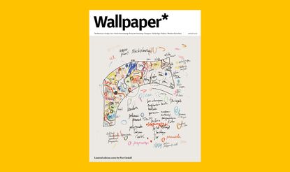 Piet Oudolf limited edition cover design for Wallpaper* magazine, on a yellow background