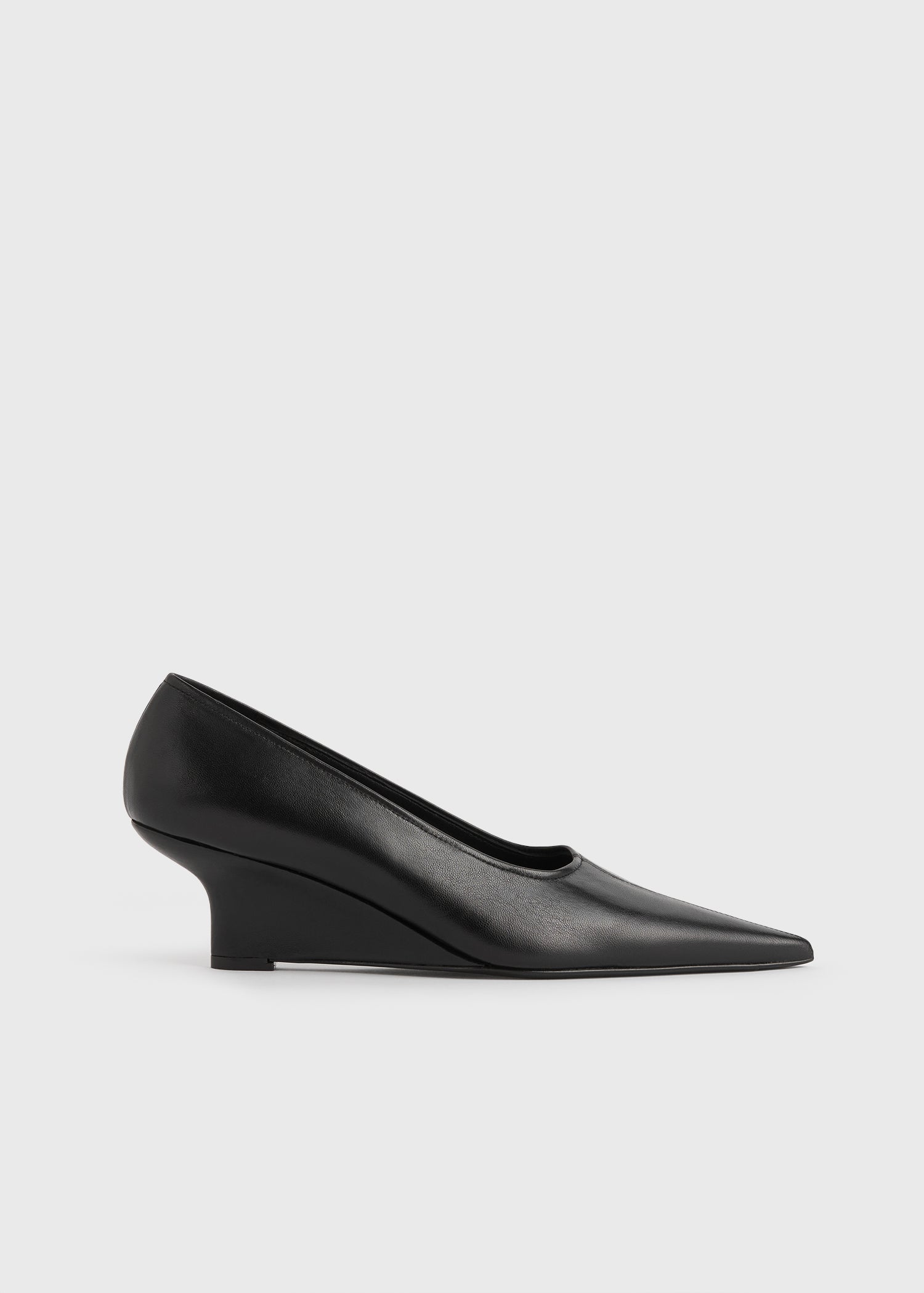 Sharp Nappa Wedge Pumps Black