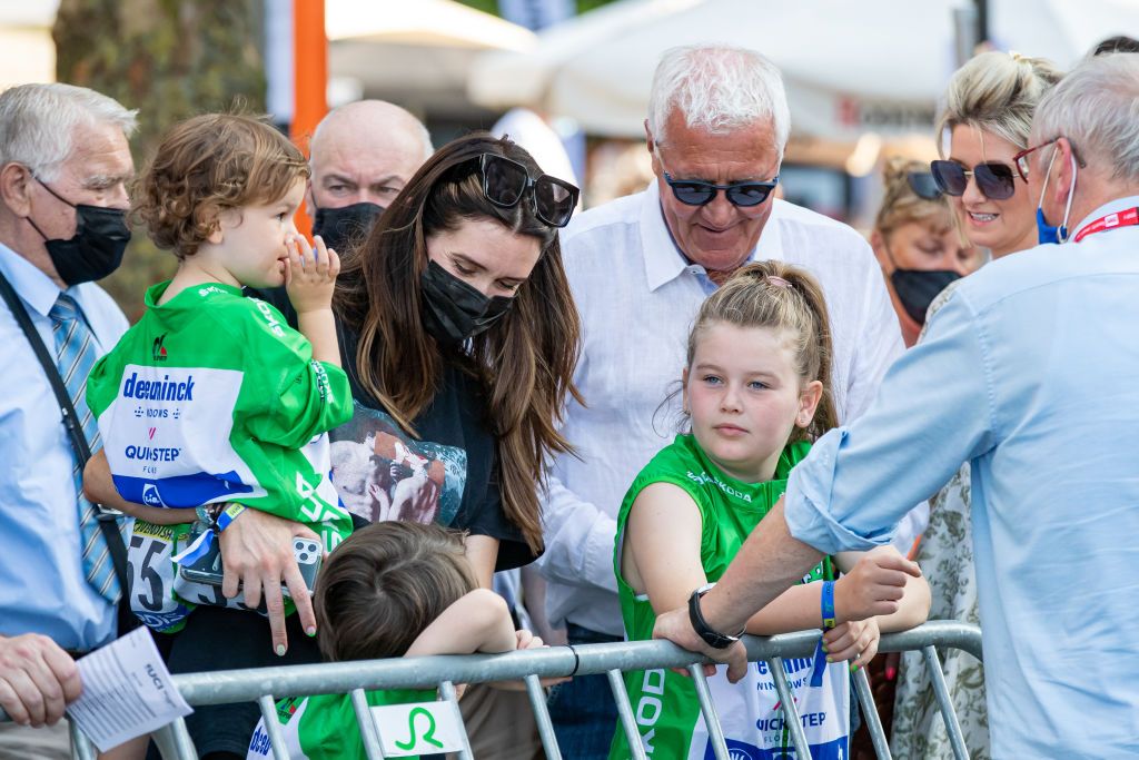 Peta Todd wife of British Mark Cavendish of team Ettix QuickStep and Deceuninck QuickStep CEO Patrick Lefevere pictured during the Natourcriterium Roeselare cycling race Tuesday 20 July 2021 in Roeselare The contest is a part of the traditional criteriums local races in which mainly cyclists who rode the Tour de France compete BELGA PHOTO KURT DESPLENTER Photo by KURT DESPLENTERBELGA MAGAFP via Getty Images