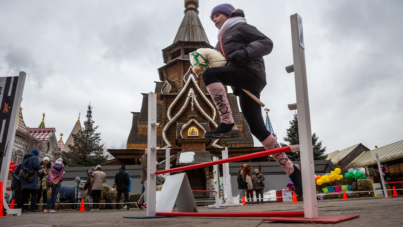 Hobbyhorse: jumping at a hobbyhorsing festival
