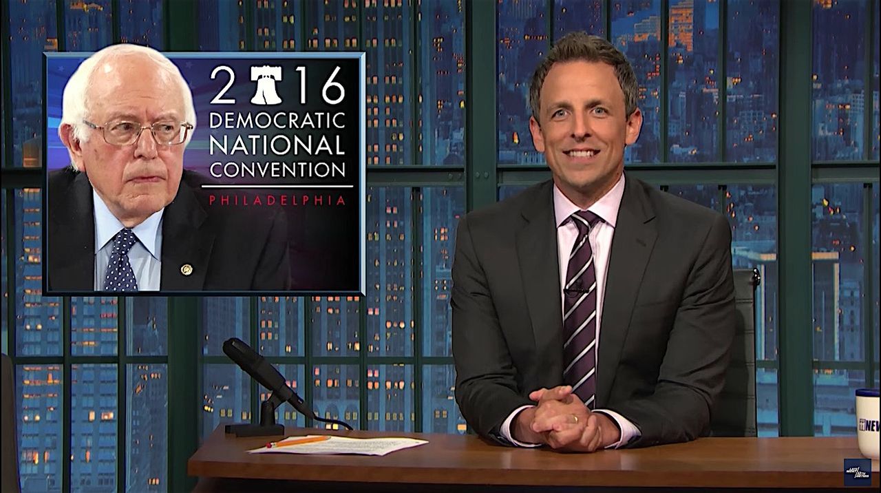 Seth Meyers lauds Bernie Sanders