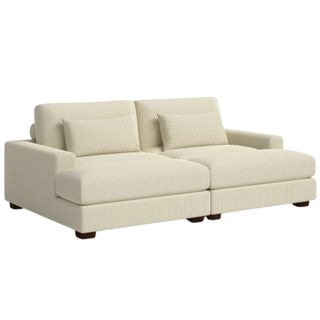 Mordecai 90'' Corduroy Sleeper Sofa