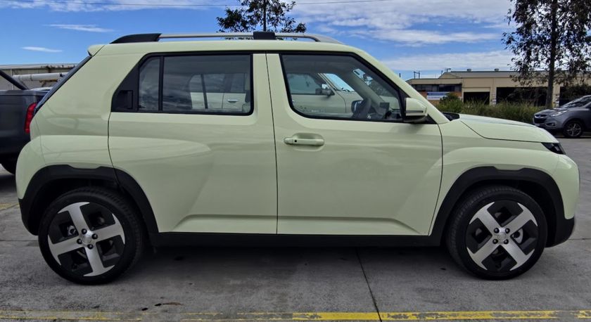 The Hyundai Inster from the side