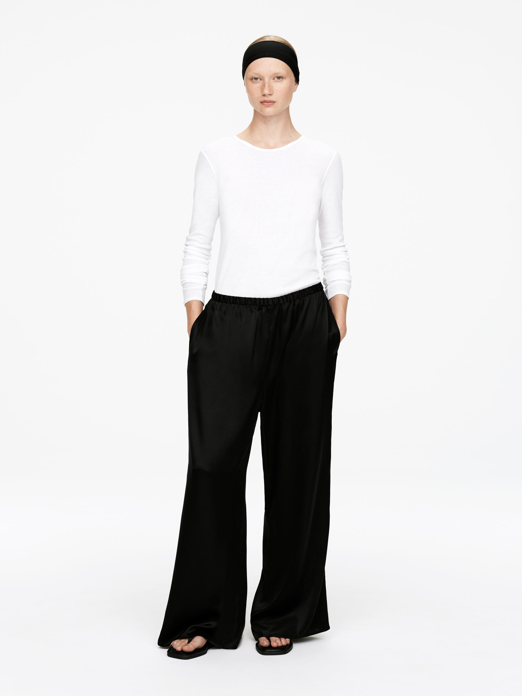 Silk Trousers &ndash; Black &ndash; Women &ndash; Arket Gb