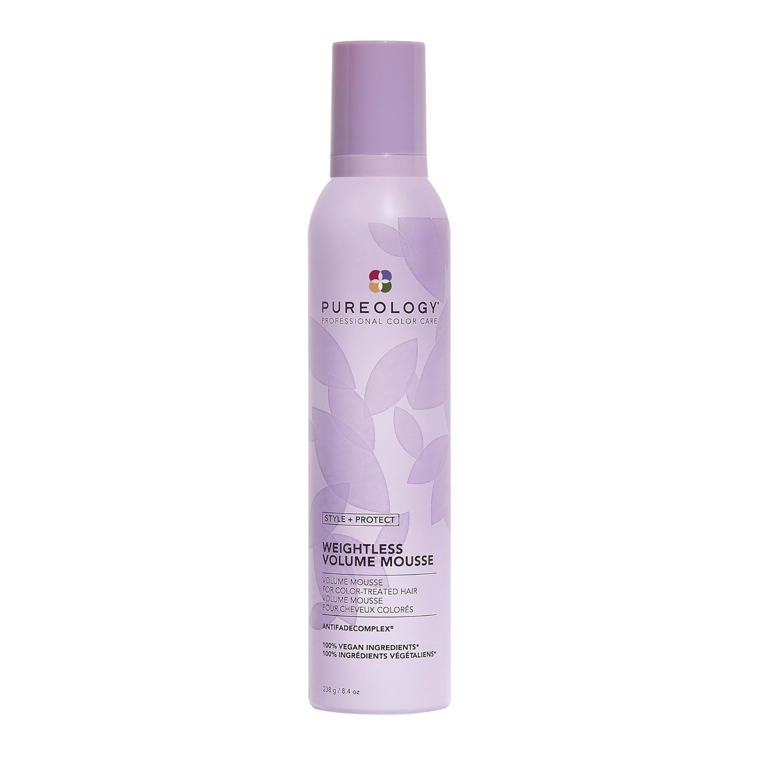 Pureology, Pureology Style + Protect Weightless Volume Mousse | for Fine, Color-Treated Hair | Lightweight, Volumizing Mousse | Sulfate-Free | Vegan | Updated Packaging | 8.4 Oz. |