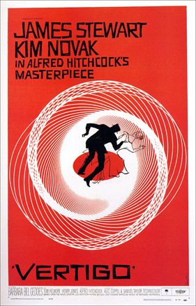 Left and right film posters designed by Saul Bass