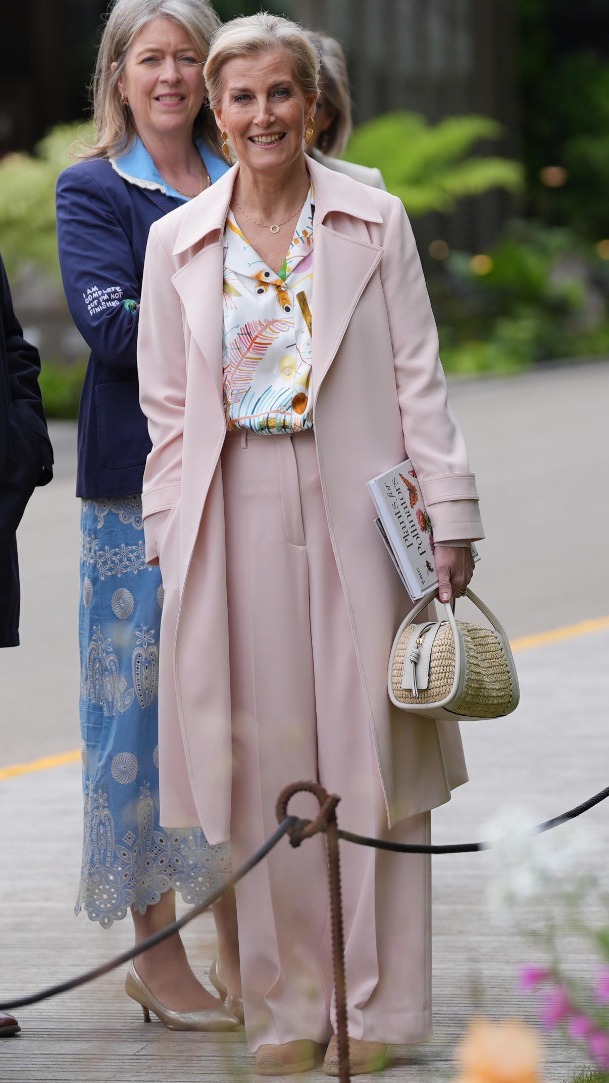 Sophie, Duchess of Edinburgh wears Penelope Chilvers espadrilles during the press day ahead of the 2026 RHS Chelsea Flower Show on May 18, 2026