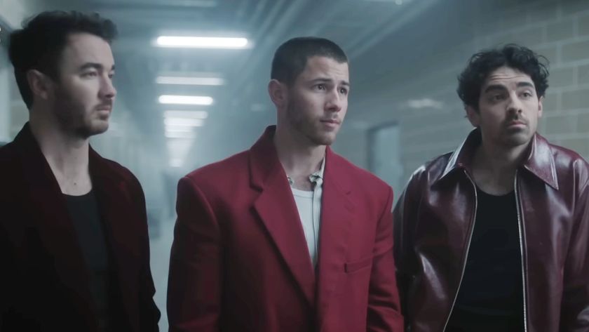 Kevin, Nick, and Joe Jonas in A Very Jonas Christmas Movie.