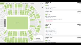 Oasis wembley prices