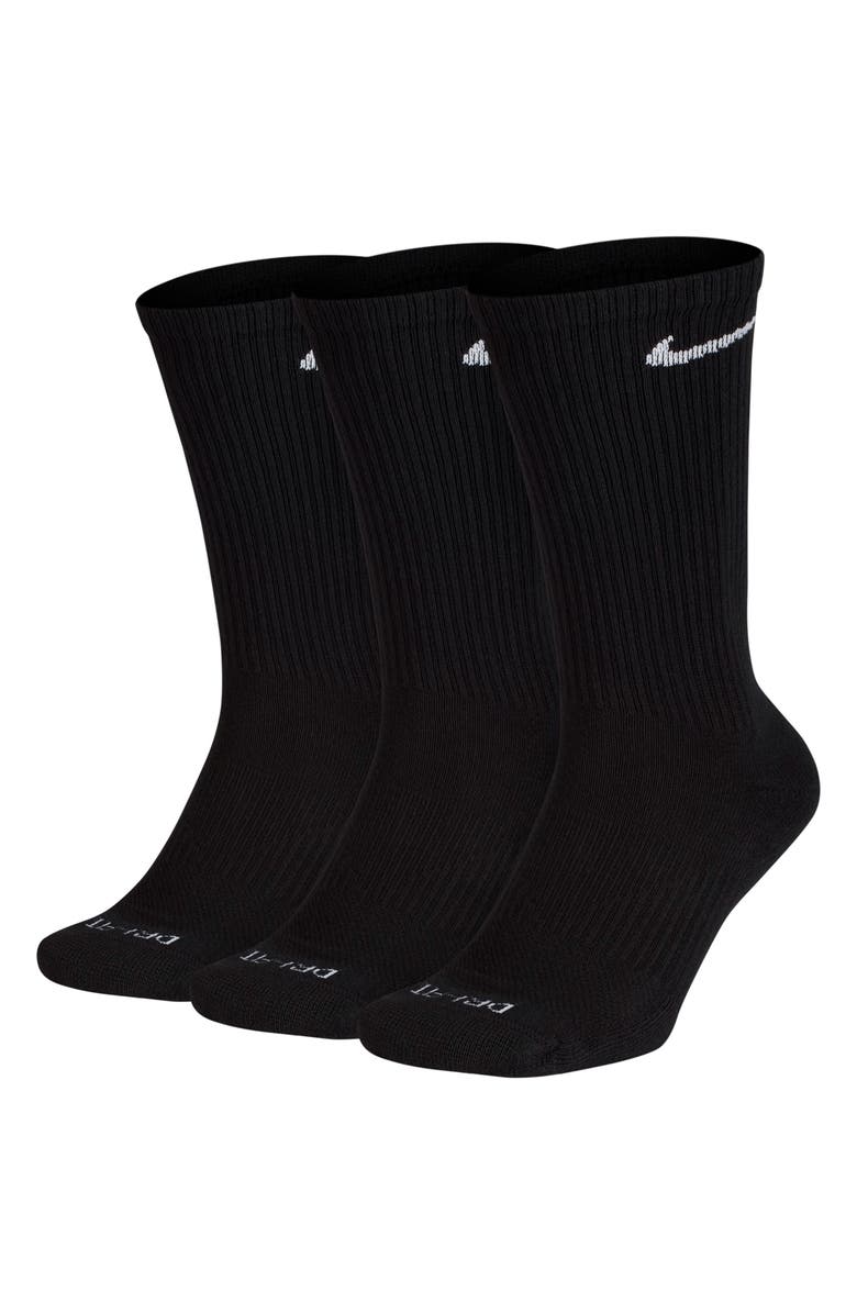 Assorted 3-Pack Everyday Plus Cushion Crew Training Socks