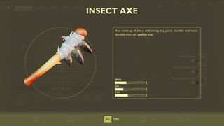Grounded Insect Axe Weapon