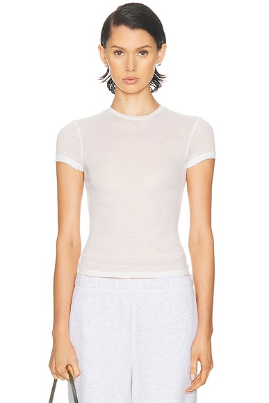 Sheer Cotton Crewneck Standard T-Shirt