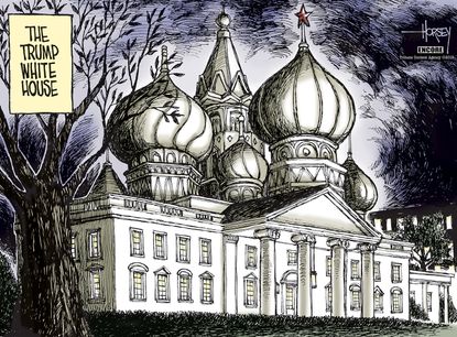 Political Cartoon U.S. Trump White House Russian Influence
