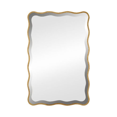 Wavy gold mirror