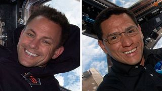 NASA astronauts (from left) Josh Cassada and Frank Rubio.