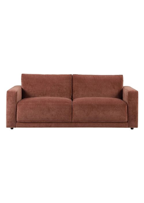 Chicago 3 Seater Sofa in Chenille Dark Rust