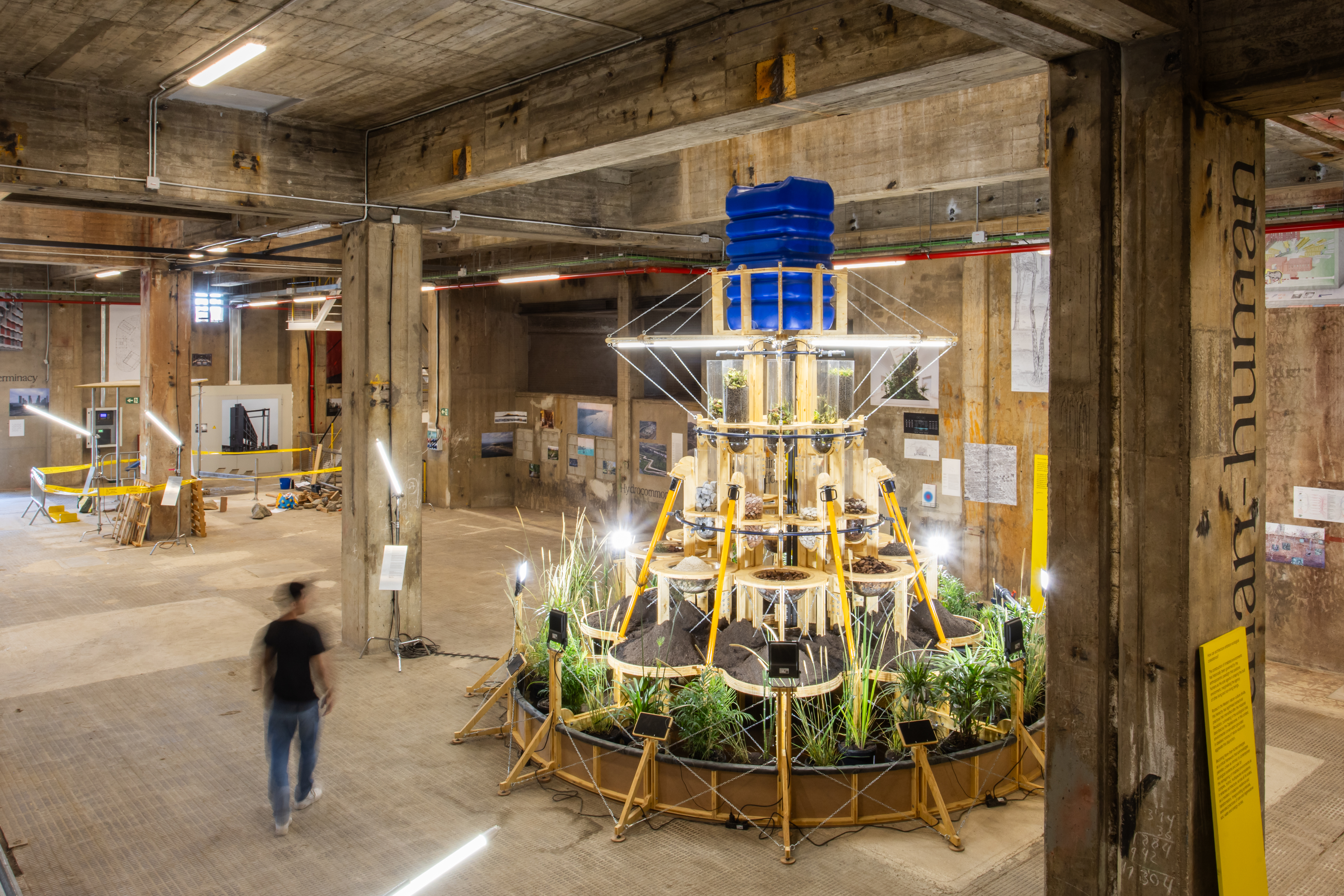 architectural exhibits in old reused concrete factory for UIA World Congress of Architects 2026