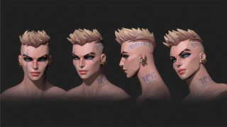 The art of Wayfinder; painted heads for a video game concept character