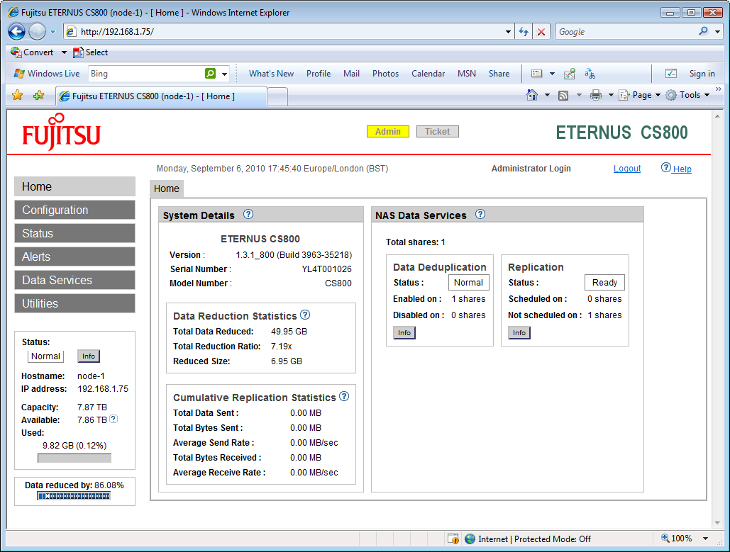The CS800 is easily managed from its intuitive web interface and delivered good deduplication ratios in our tests.