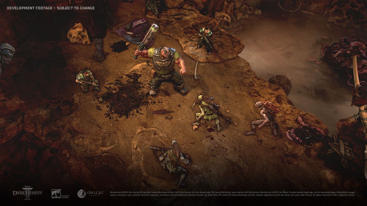 top down view of fight in 40k dark heresy