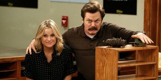Amy Poehler and Nick Offerman in Parks and Recreation