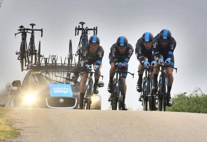 The Team Sky quartet go full out