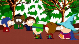 Eric, Stan and Kyle during the South Park episode 'The Return of the Fellowship of the Ring to the Two Towers' (season 6, episode 13).