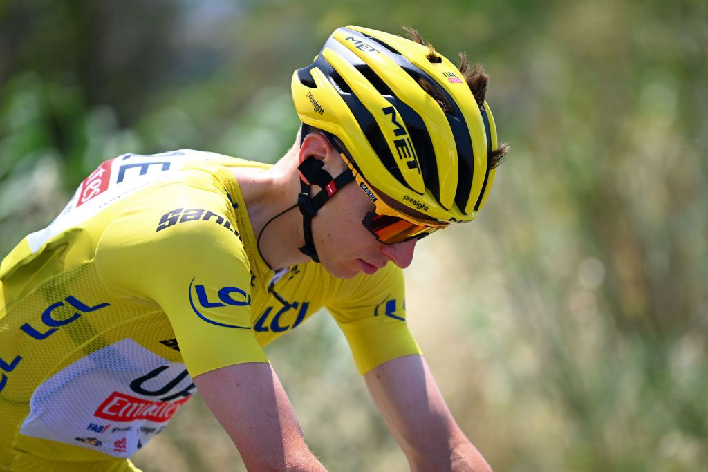 Tadej Pogačar in yellow