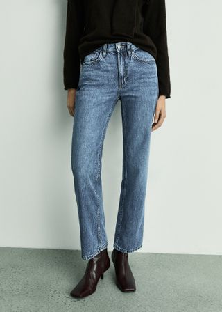 Matilda Medium-Rise Straight-Fit Jeans - Women | Mango United Kingdom