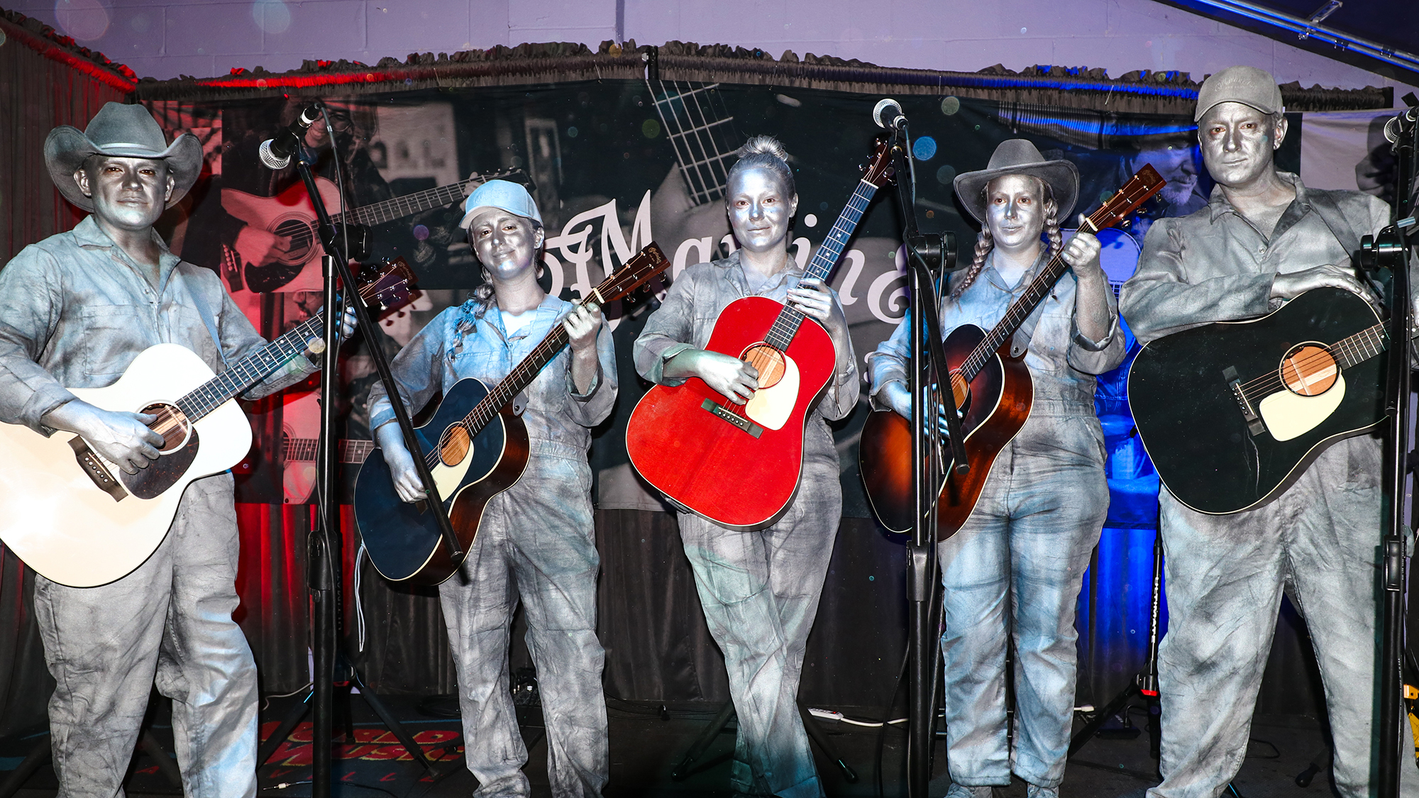 Models pose with new models at the launch party for Martin's revamped 16 Series line, September 15, 2026