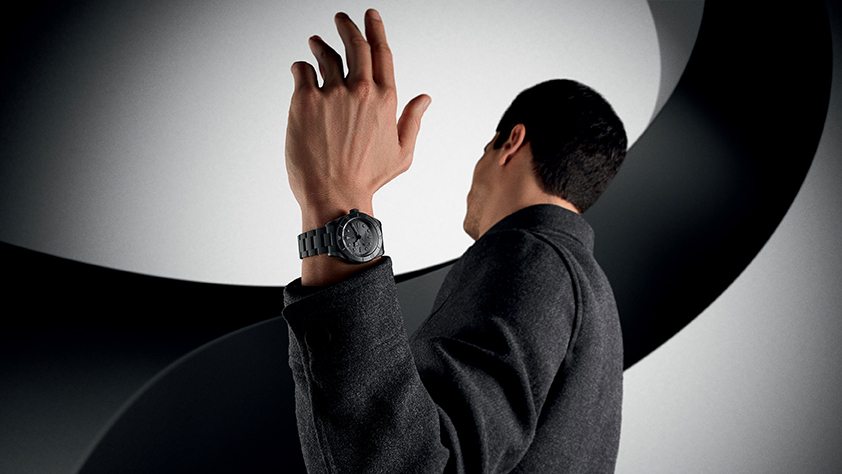 Black ceramic watch