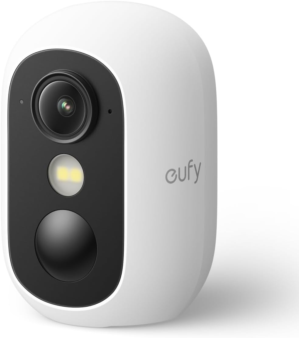 Eufy Security Eufycam C35, Wireless Security Camera, Outdoor and Indoor, Magnetic Mount, Colour Night Vision, Subscription-Free On-Device Storage, Ip67, Supports Solar Panel, White